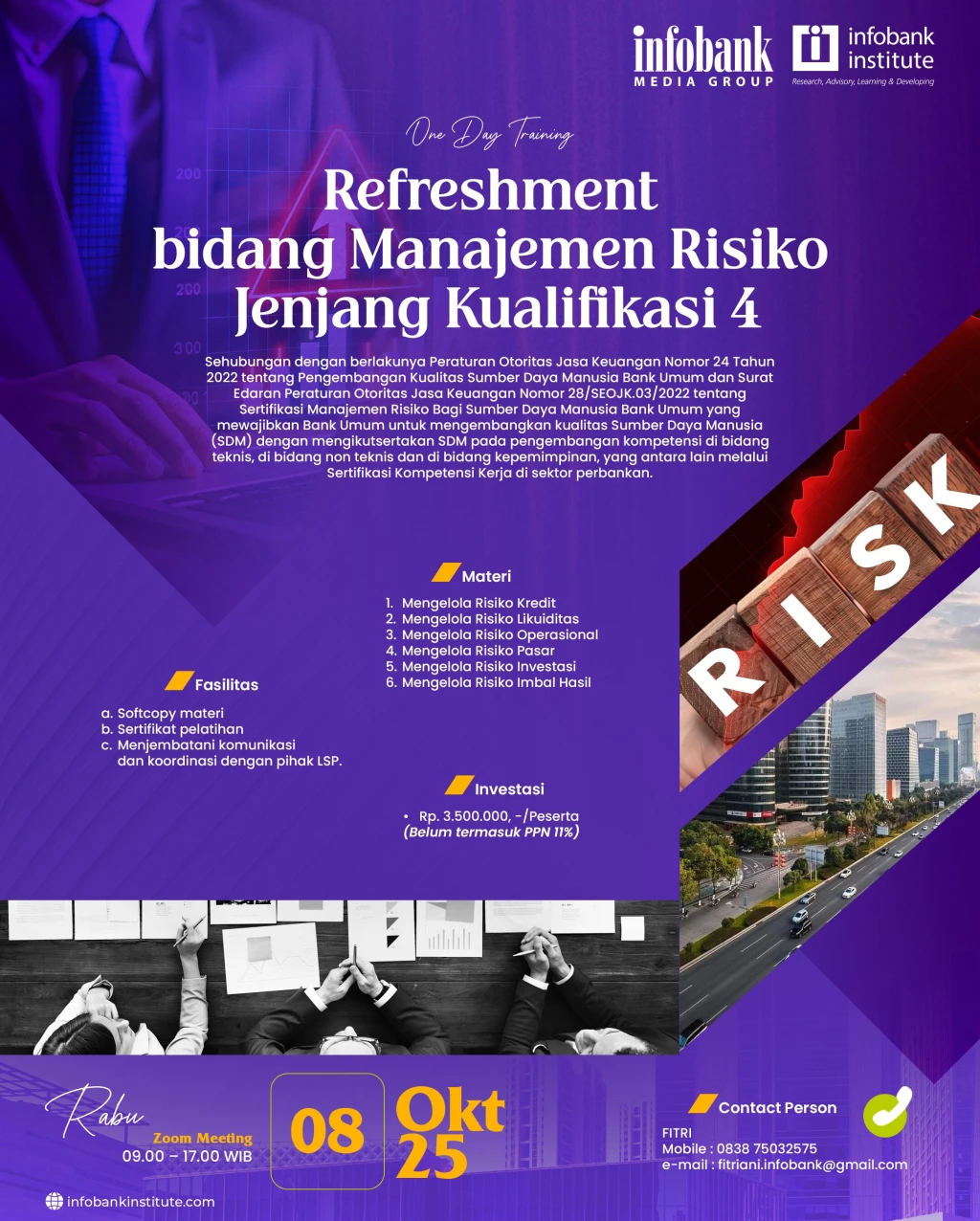 Refreshment bidang Mananjemen Risiko Jenjang Kualifikasi 4 