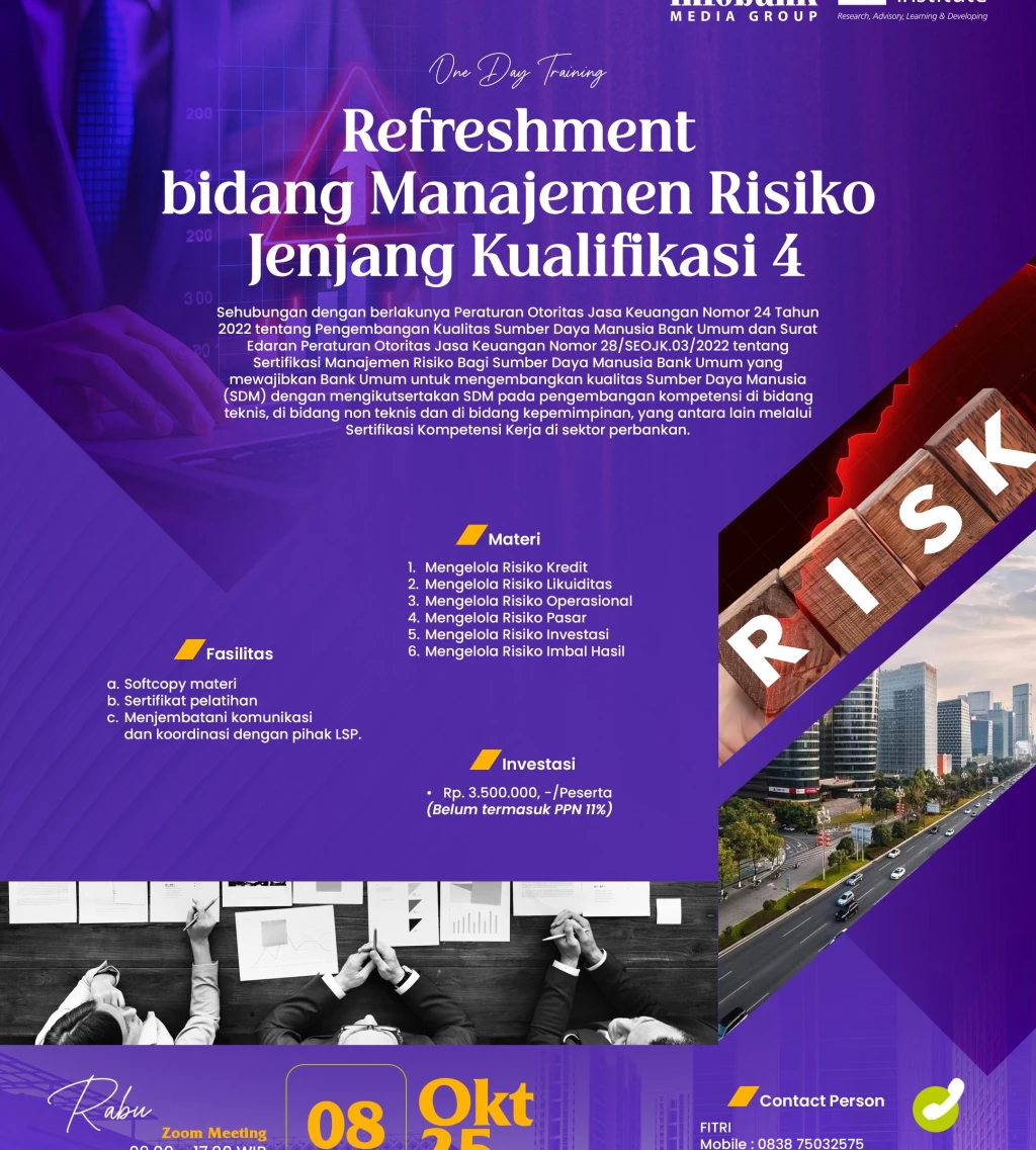 Refreshment bidang Mananjemen Risiko Jenjang Kualifikasi 4 