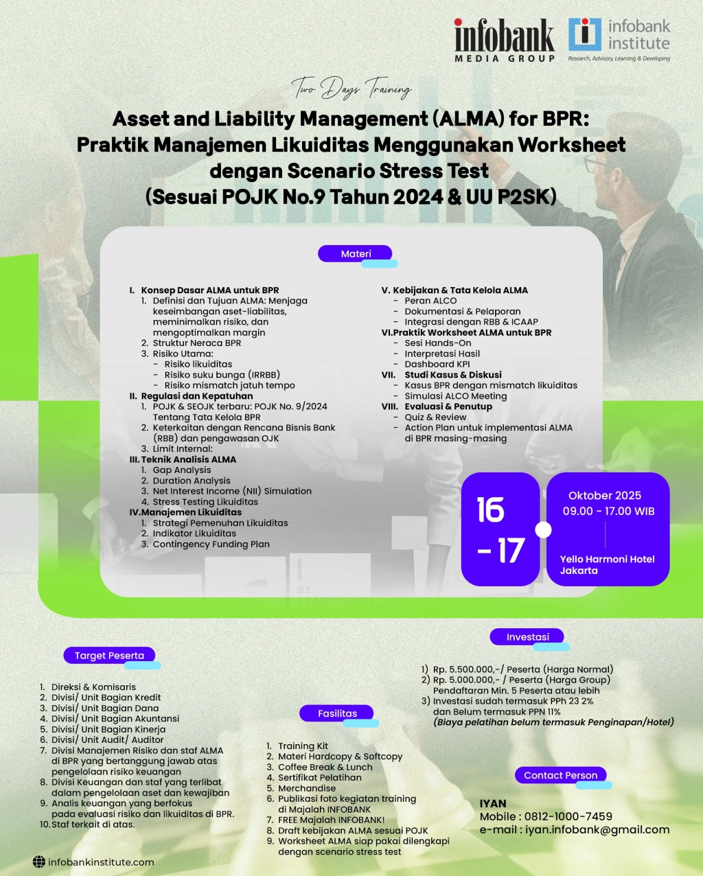 Asset and Liability Management (ALMA) for BPR: Praktik Mananjemen Likuiditas Menggunakan Worksheet dengan Scenario Stress Test (Sesuai  POJK No.9 Tahun 2024 & UU P2SK)