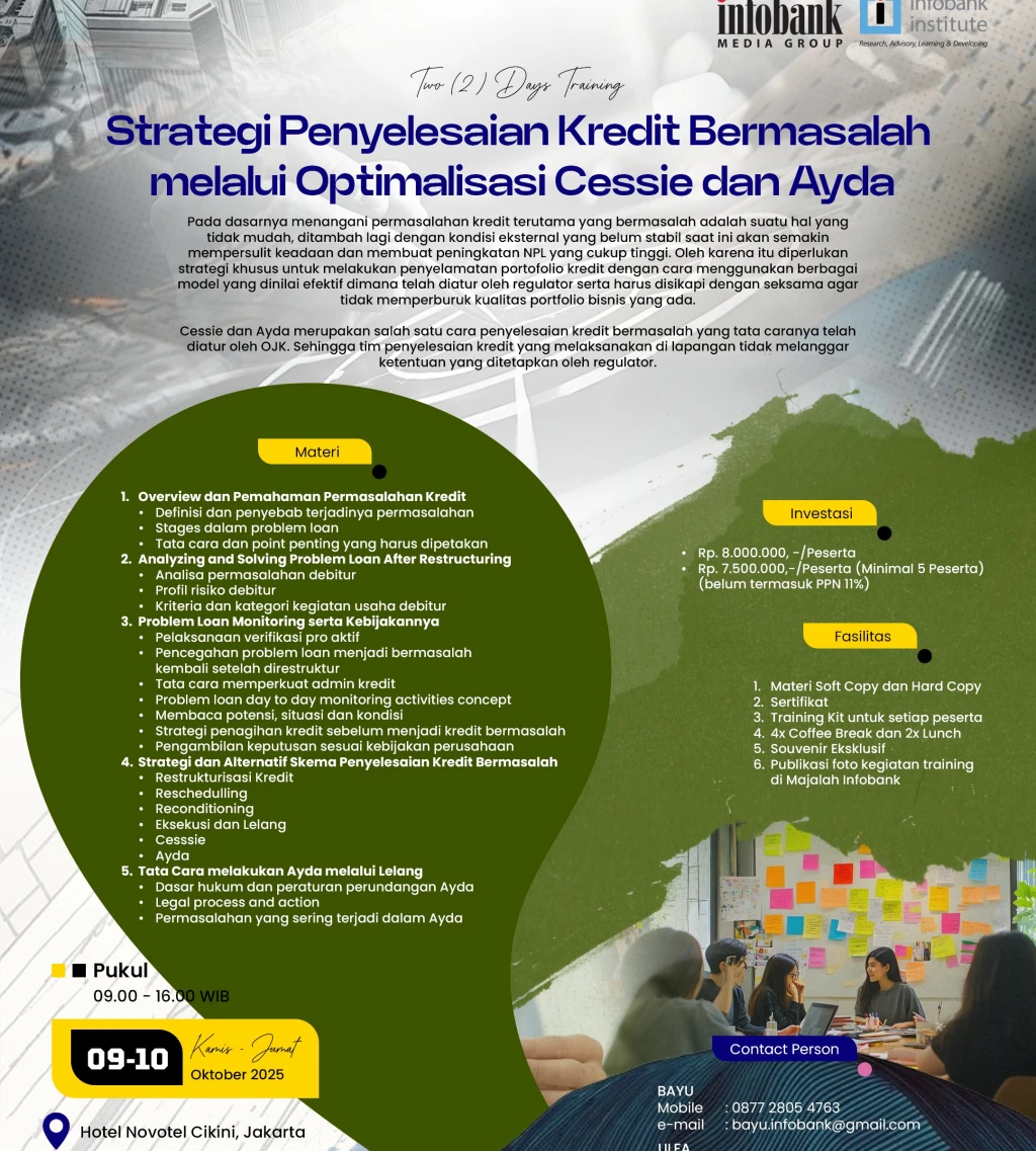 Strategi Penyelesaian Kredit Bermasalah melalui Optimalisasi Cessie dan Ayda