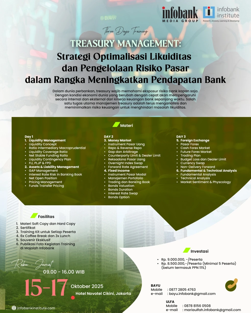 TREASURY MANAGEMENT: Strategi Optimalisasi Likuiditas dan Pengelolaan Risiko Pasar dalam Rangka Meningkatkan Pendapatan Bank