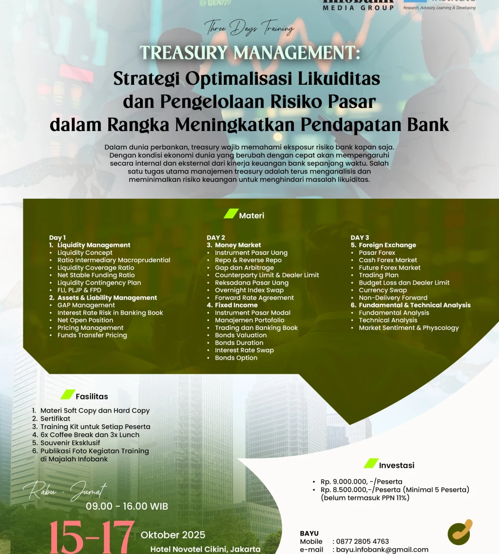 TREASURY MANAGEMENT Strategi Optimalisasi Likuiditas dan Pengelolaan Risiko Pasar dalam Rangka Meningkatkan Pendapatan Bank