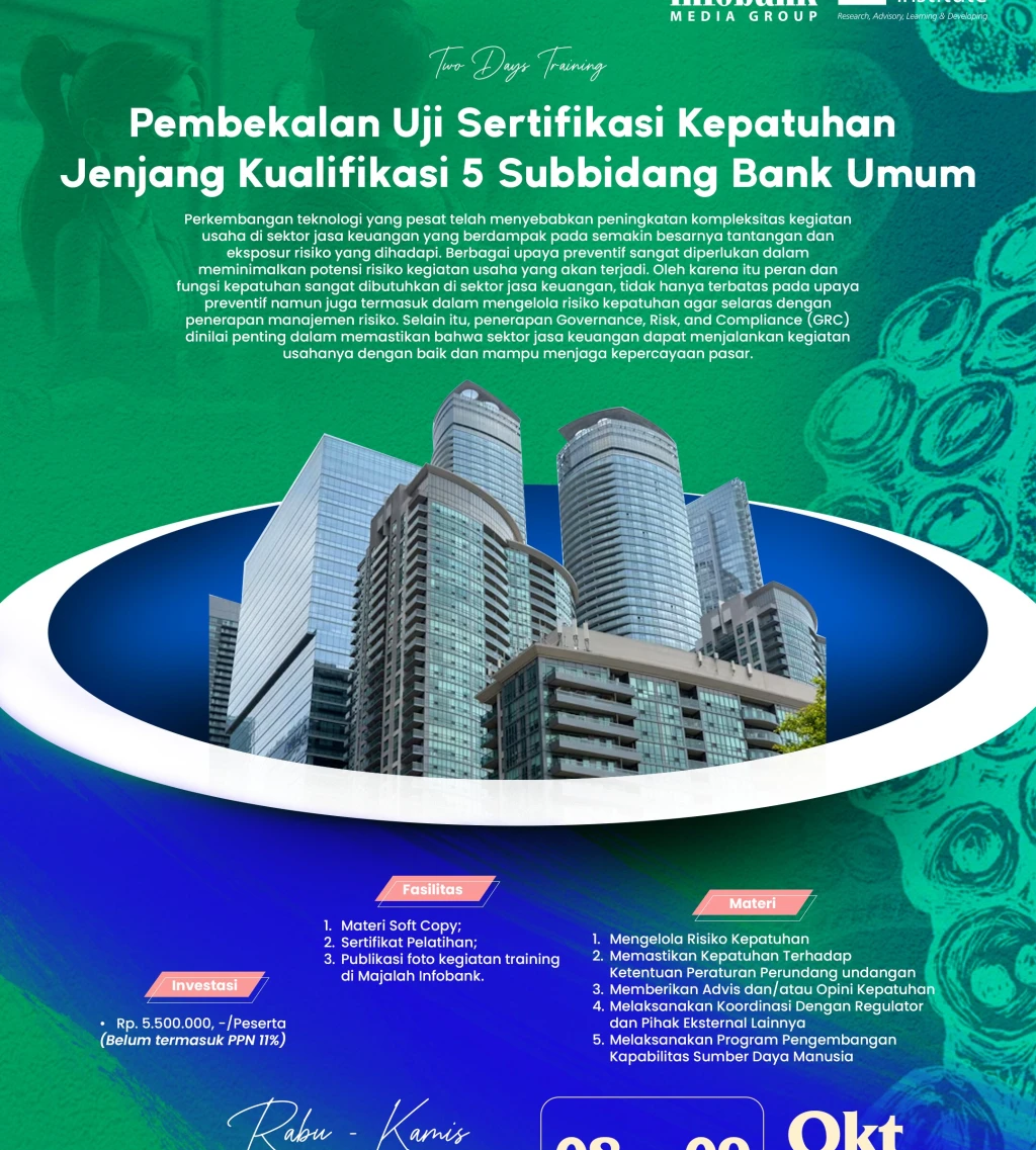 Pembekalan Uji Sertifikasi Kepatuhan Jenjang Kualifikasi 5 Subbidang Bank Umum