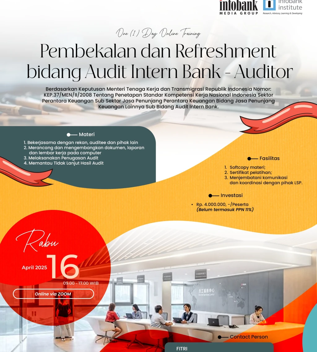 Pembekalan dan Refreshment bidang Audit Intern Bank - Auditor