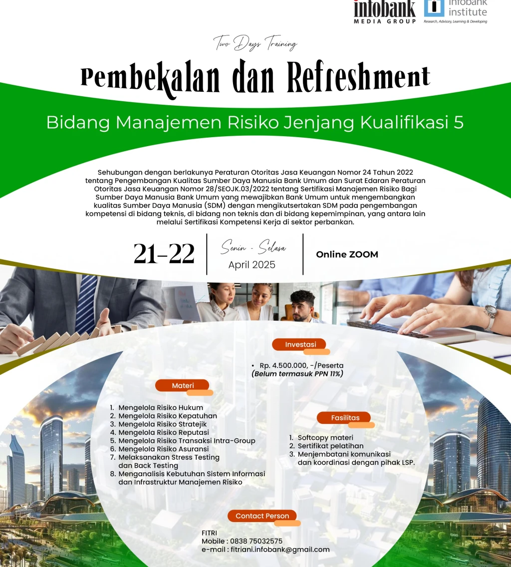 Pembekalan dan Refreshment Bidang Manajemen Risiko Jenjang Kualifikasi 5