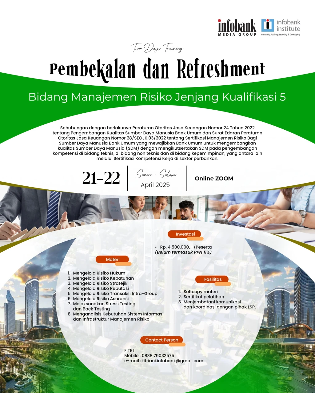 Pembekalan dan Refreshment Bidang Manajemen Risiko Jenjang Kualifikasi 5