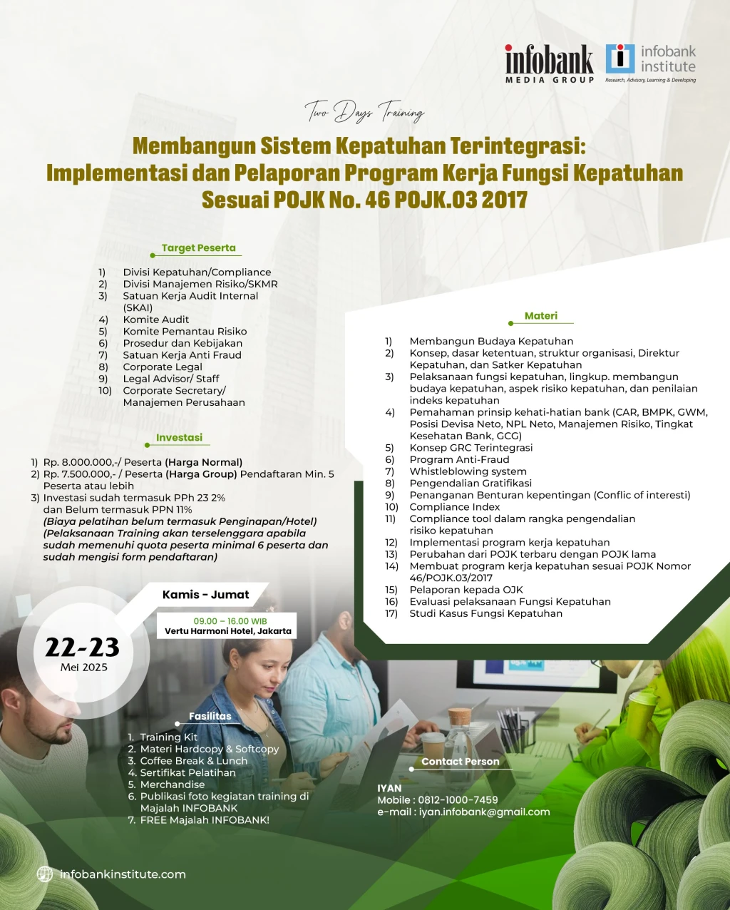 Membangun Sistem Kepatuhan Terintegrasi: Implementasi dan Pelaporan Program Kerja Fungsi Kepatuhan (Sesuai POJK No. 46/POJK.03/2017)