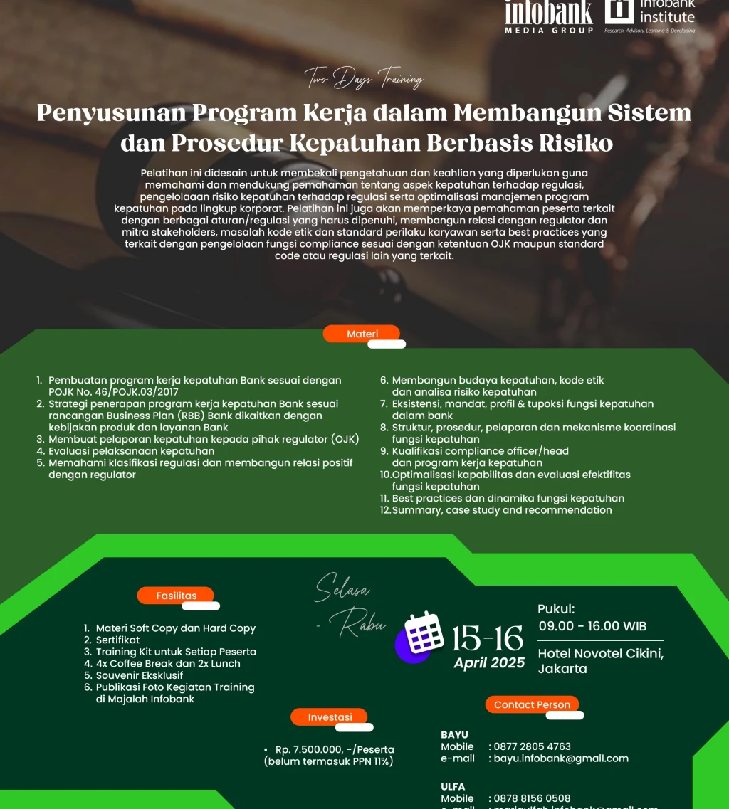 Penyusunan Program Kerja dalam Membangun Sistem dan Prosedur Kepatuhan Berbasis Risiko