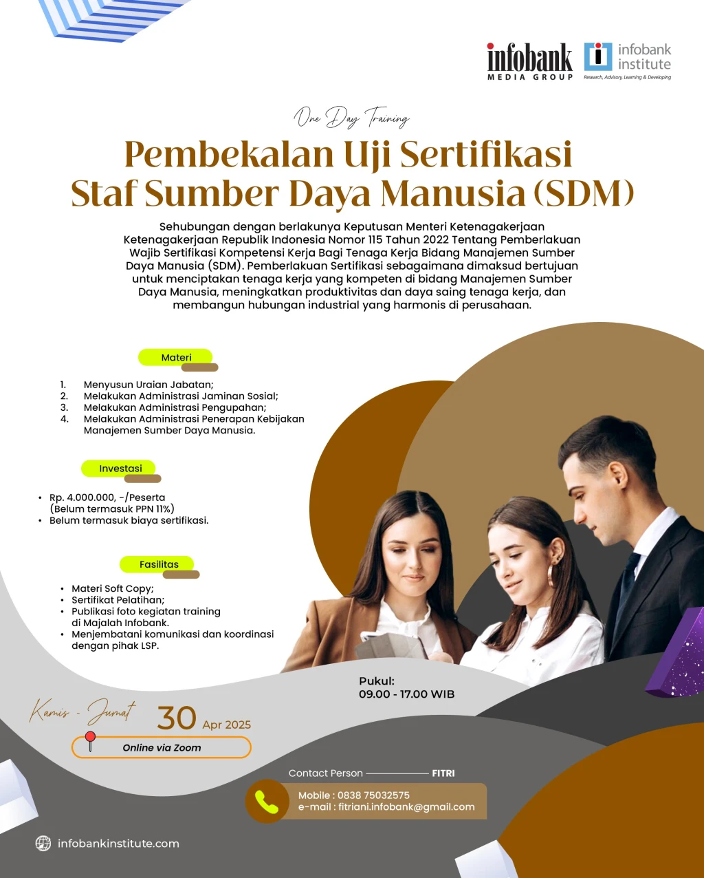 Pembekalan Uji Sertifikasi Staf Sumber Daya Manusia (SDM)