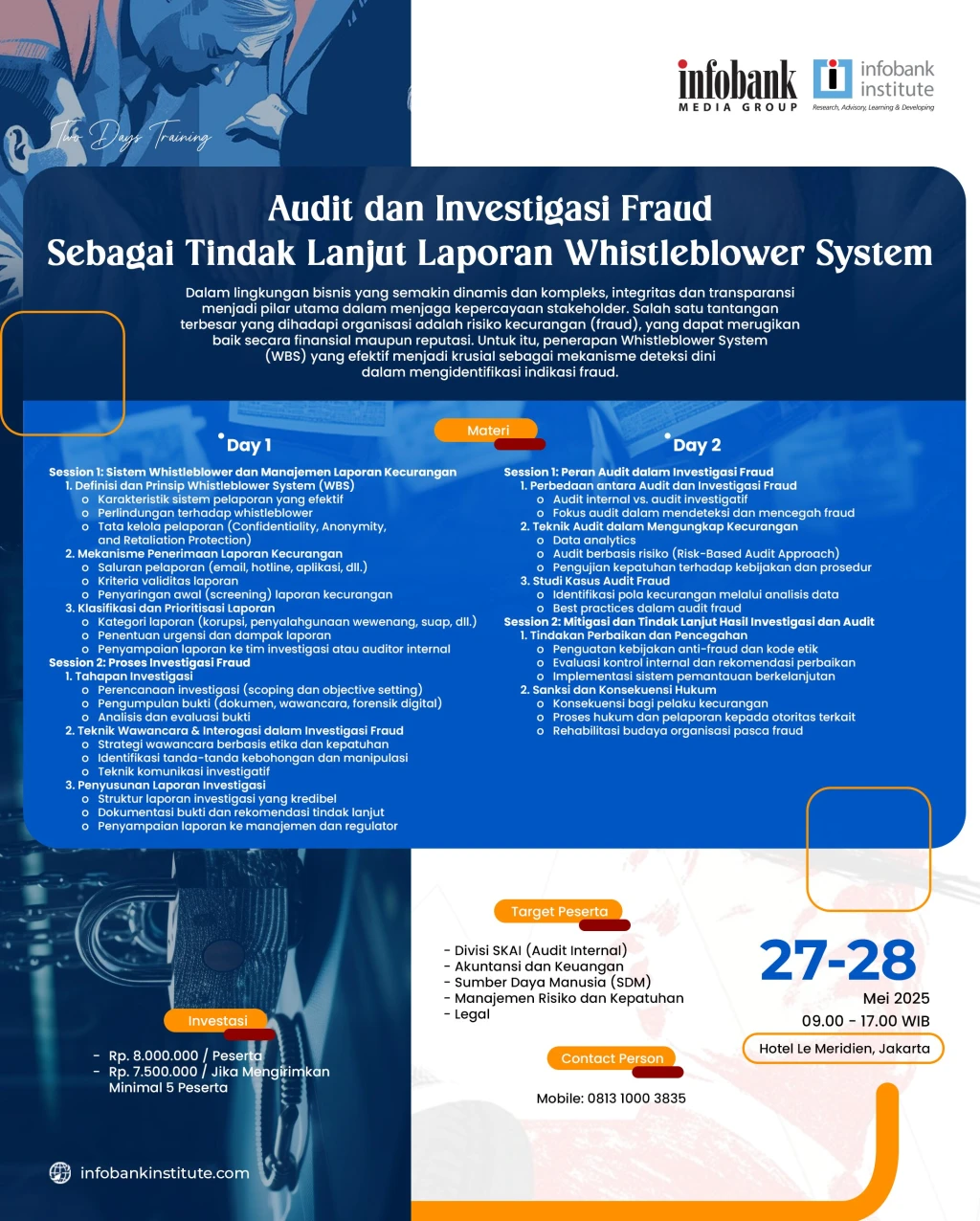 Audit dan Investigasi Fraud Sebagai Tindak Lanjut Laporan Whistleblower System