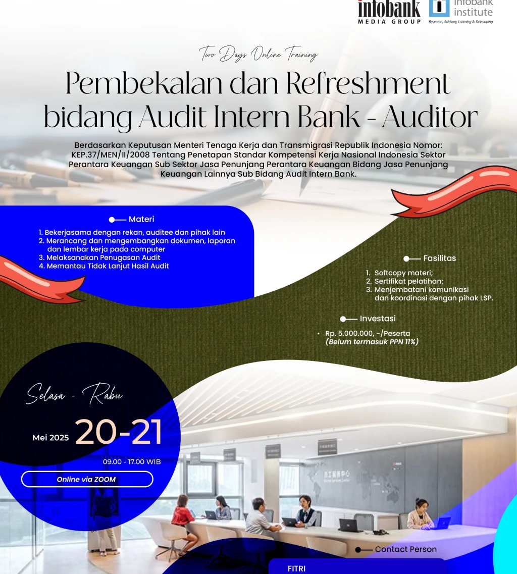 Pembekalan dan Refreshment bidang Audit Intern Bank – Auditor
