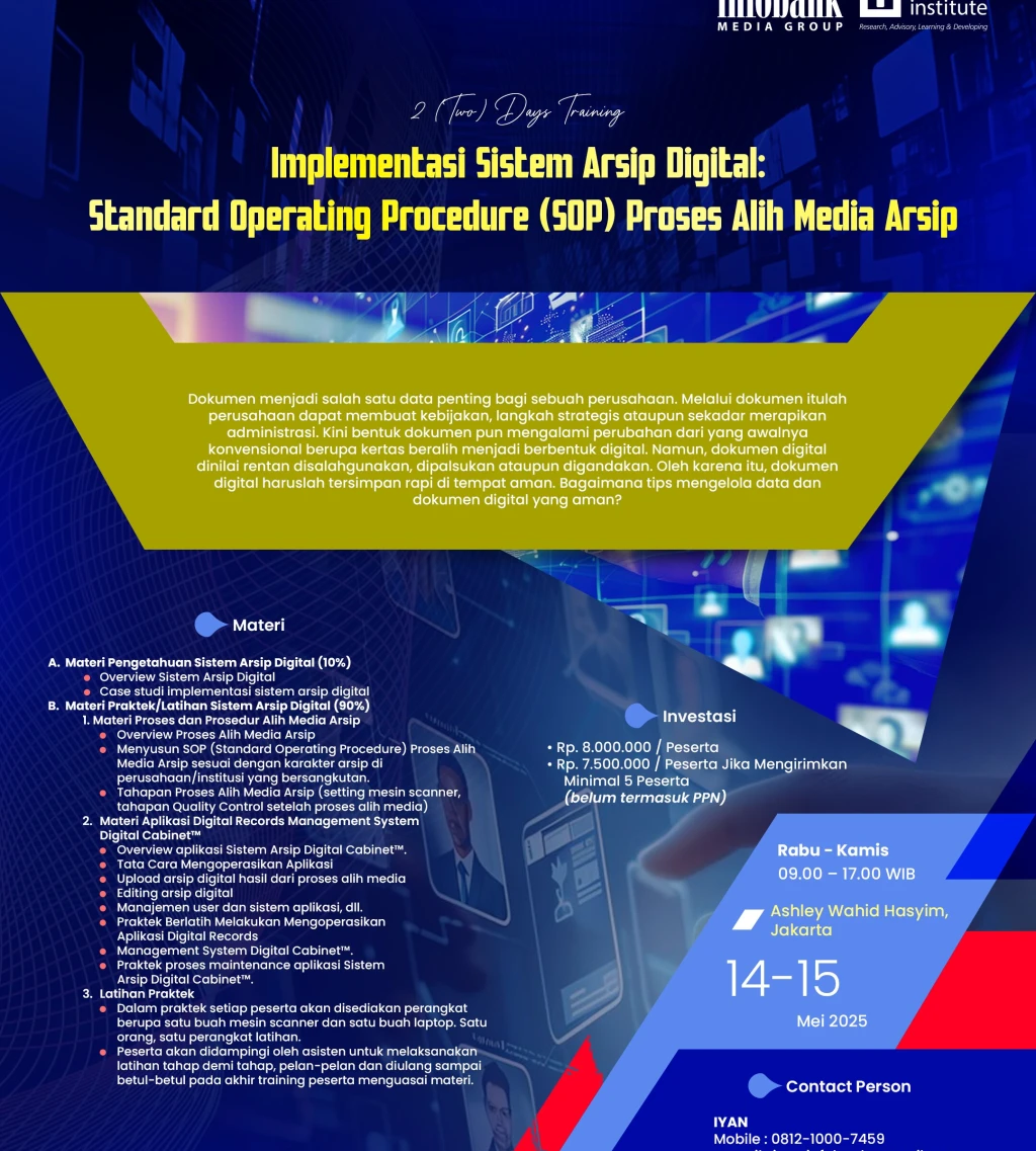 Implementasi Sistem Arsip Digital SOP Proses Alih Media Arsip 