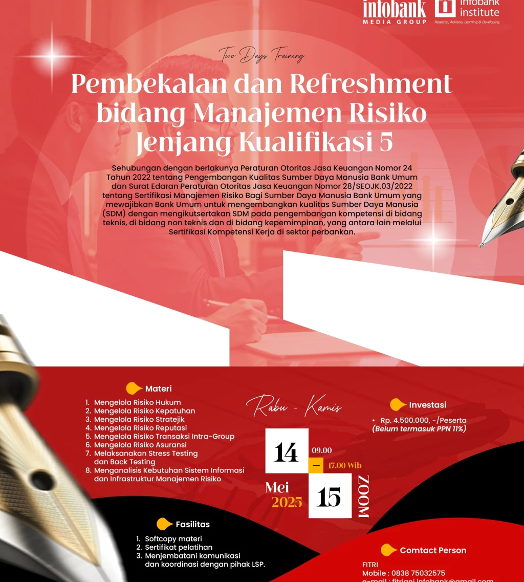 Pembekalan dan Refreshment bidang Manajemen Risiko Jenjang Kualifikasi 5