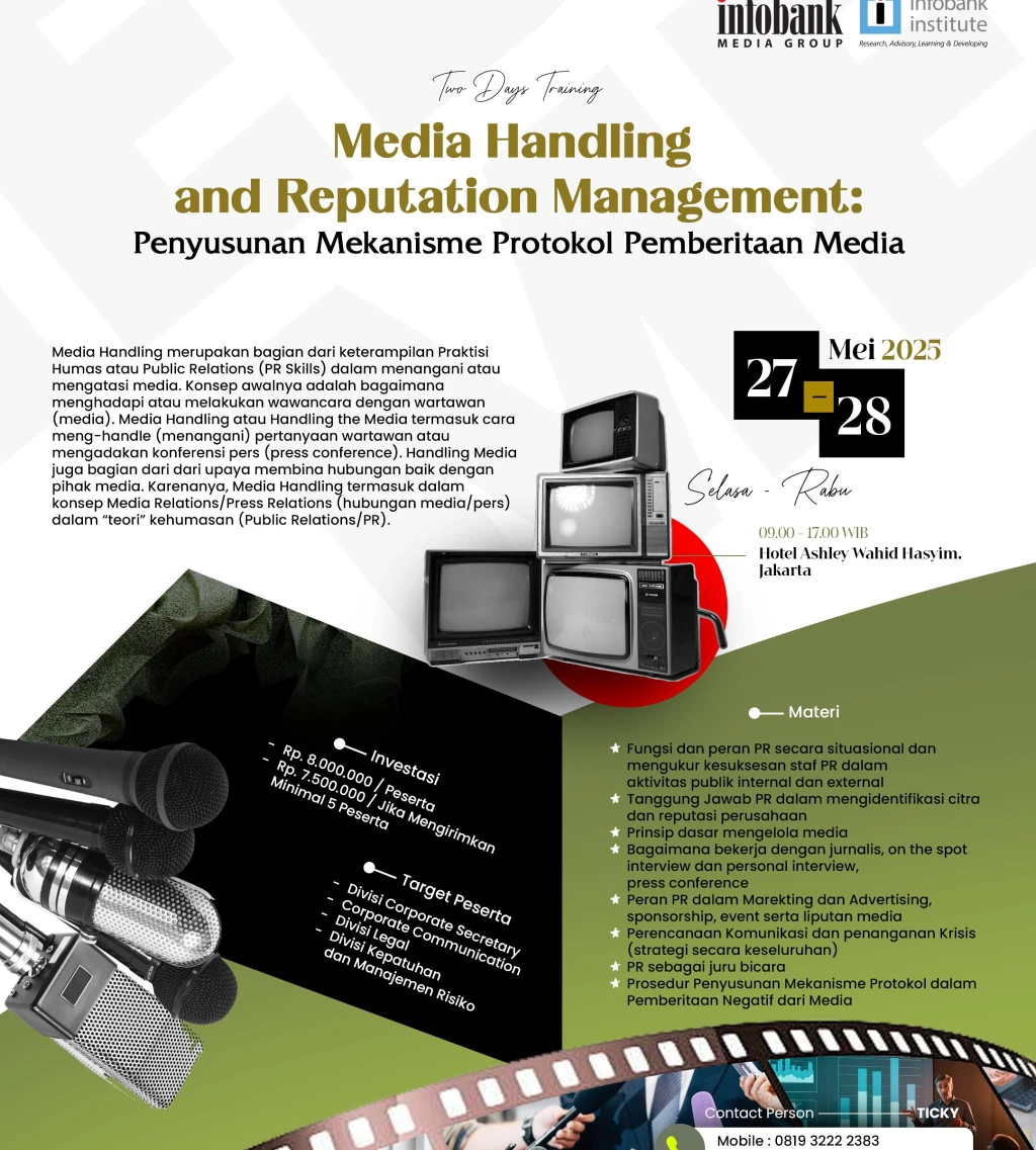 Media Handling and Reputation Management Penyusunan Mekanisme Protokol Pemberitaan Media