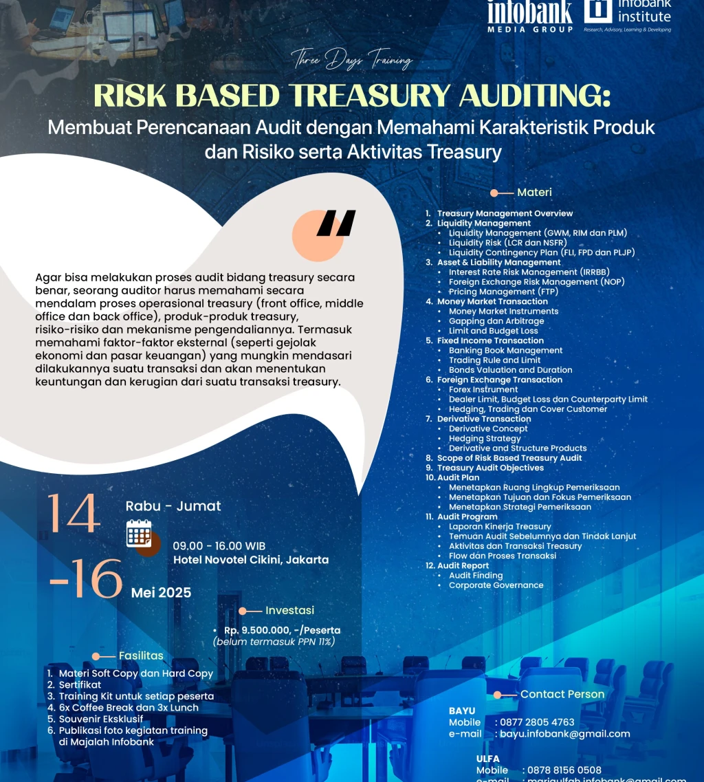 Risk Based Treasury Auditing Membuat Perencanaan Audit dengan Memahami Karakteristik Produk dan Risiko serta Aktivitas Treasury
