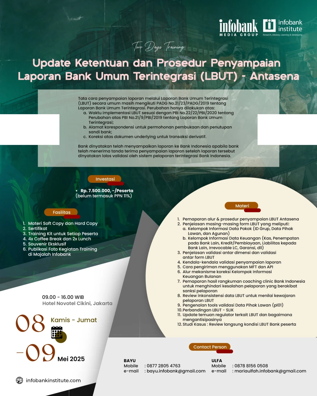 Update Ketentuan dan Prosedur Penyampaian Laporan Bank Umum Terintegrasi (LBUT) - Antasena