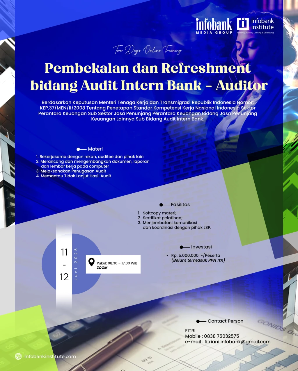Pembekalan dan Refreshment bidang Audit Intern Bank - Auditor