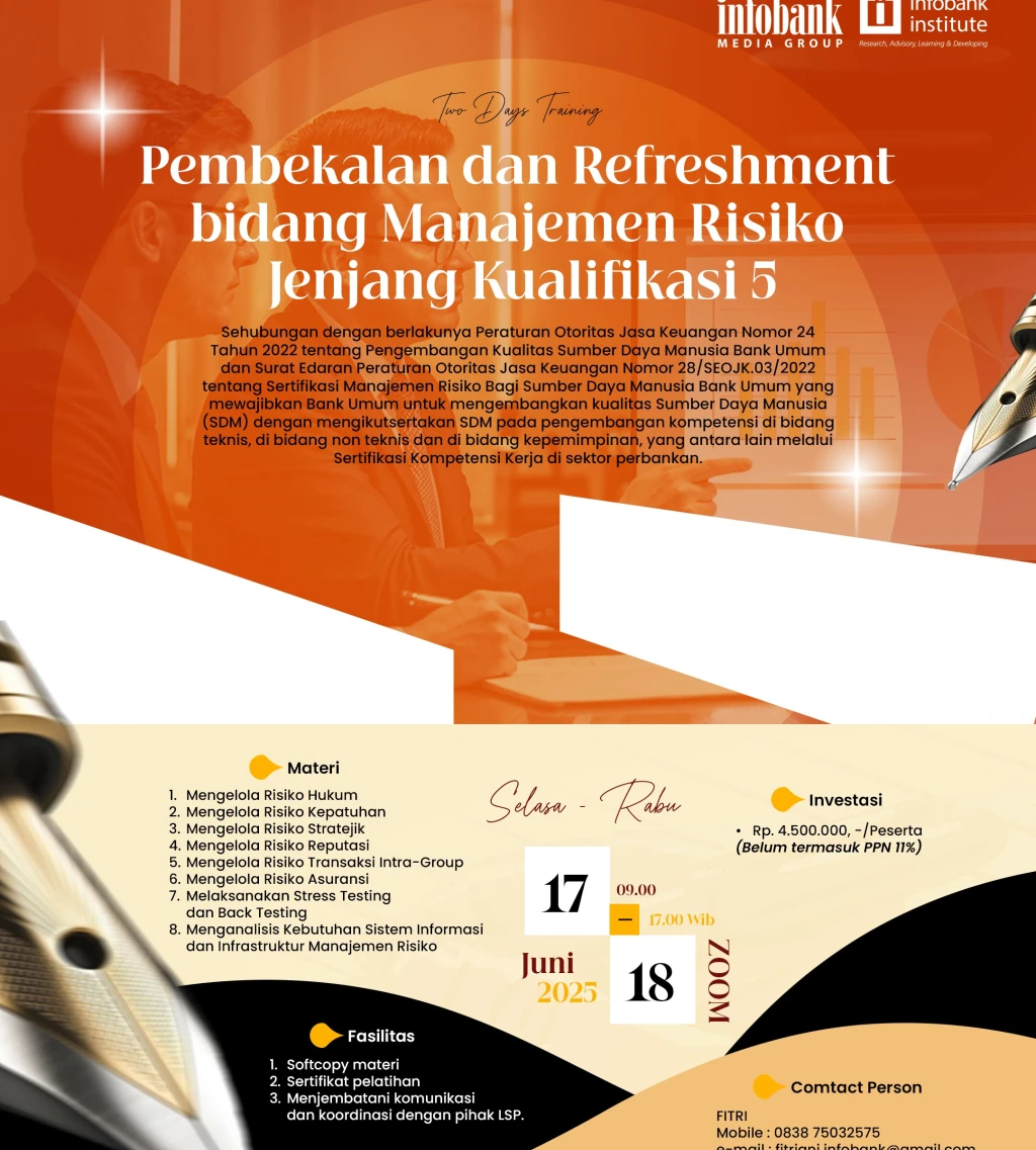 Pembekalan dan Refreshment bidang Manajemen Risiko Jenjang Kualifikasi 5