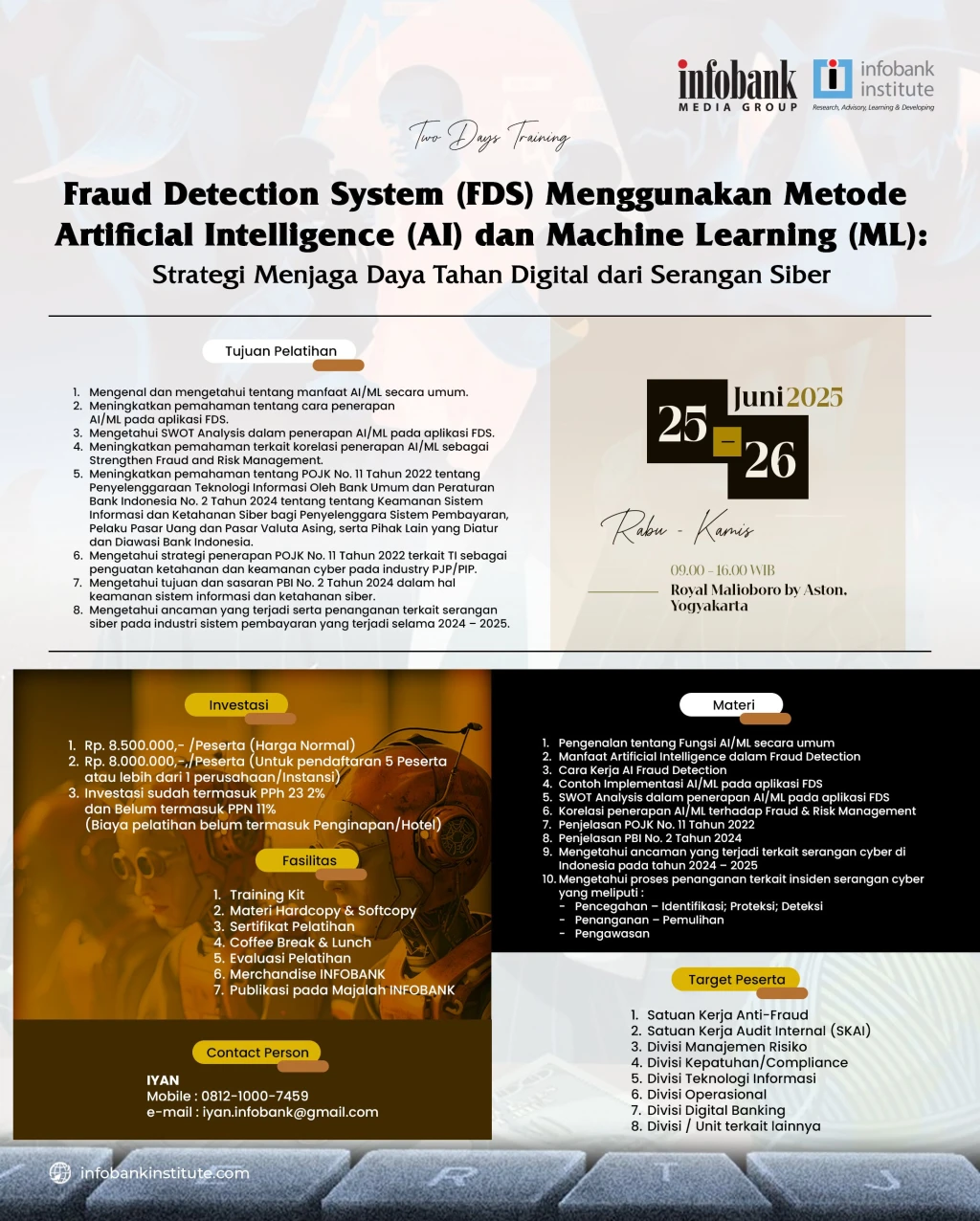 Fraud Detection System (FDS) Menggunakan Metode Artificial Intelligence (AI) dan Machine Learning (ML): Strategi Menjaga Daya Tahan Digital dari Serangan Siber