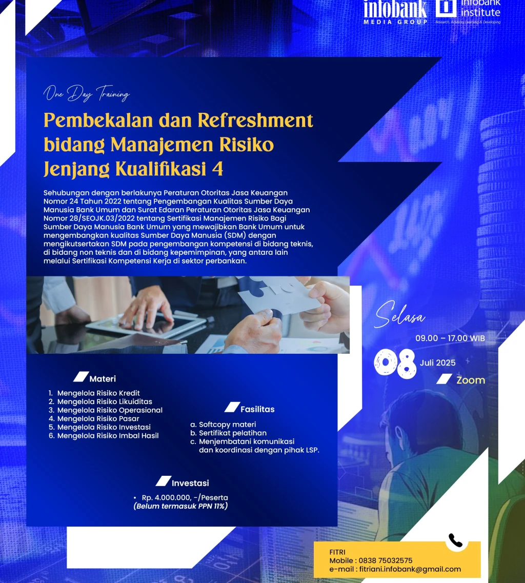 Pembekalan dan Refreshment bidang Manajemen Risiko Jenjang Kualifikasi 4