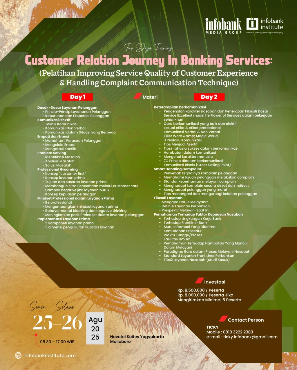 Customer Relatioan Journey In Banking Services: (Pelatihan Improving Quality of Customer Experience & Handling Complaint Communication Technique)