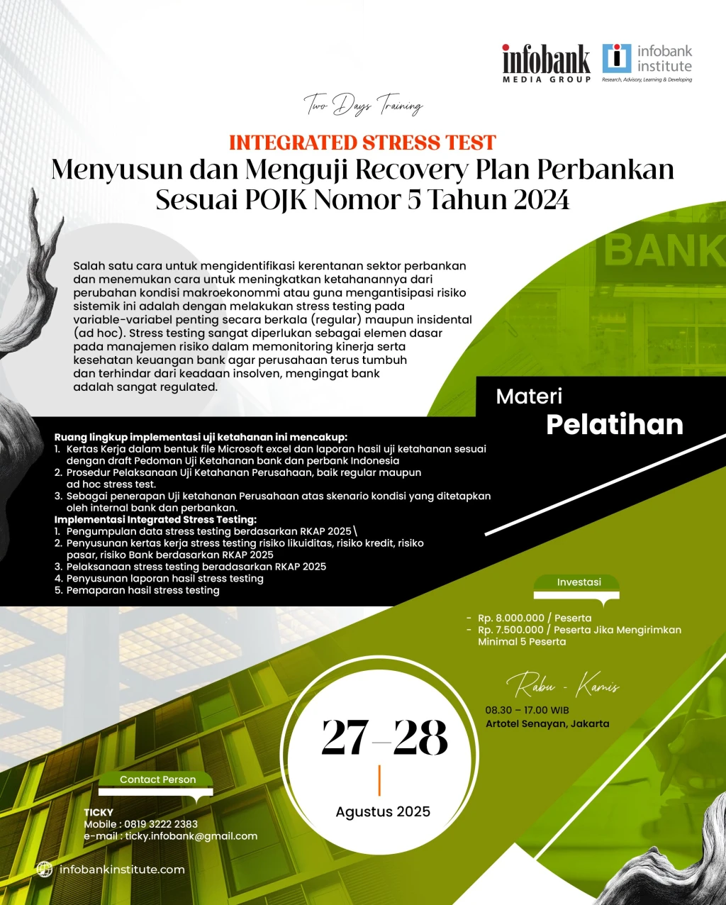 INTEGRATED STRESS TEST Menyususn dan Menguji Recovery Plan Perbankan Sesuai POJK Nomor 5 Tahun 2024