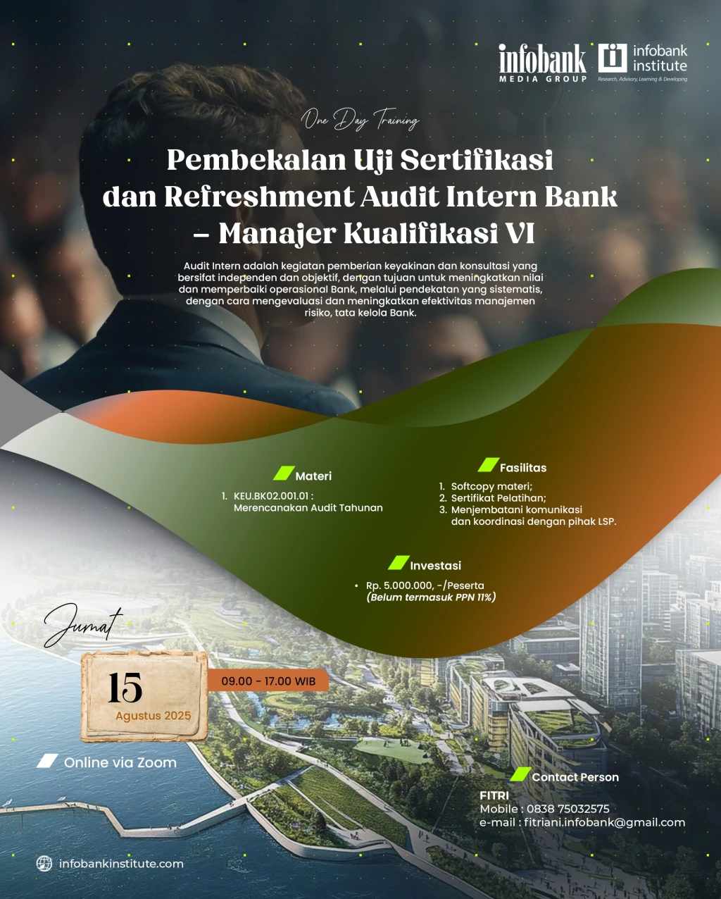 Pembekalan Uji Sertifikasi dan Refreshment Audit Intern Bank - Manajer Kualifikasi VI