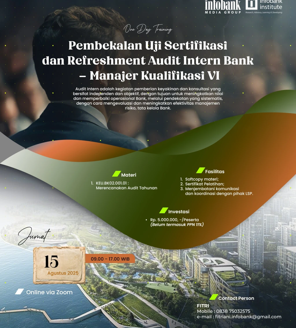 Pembekalan Uji Sertifikasi dan Refreshment Audit Intern Bank - Manajer Kualifikasi VI