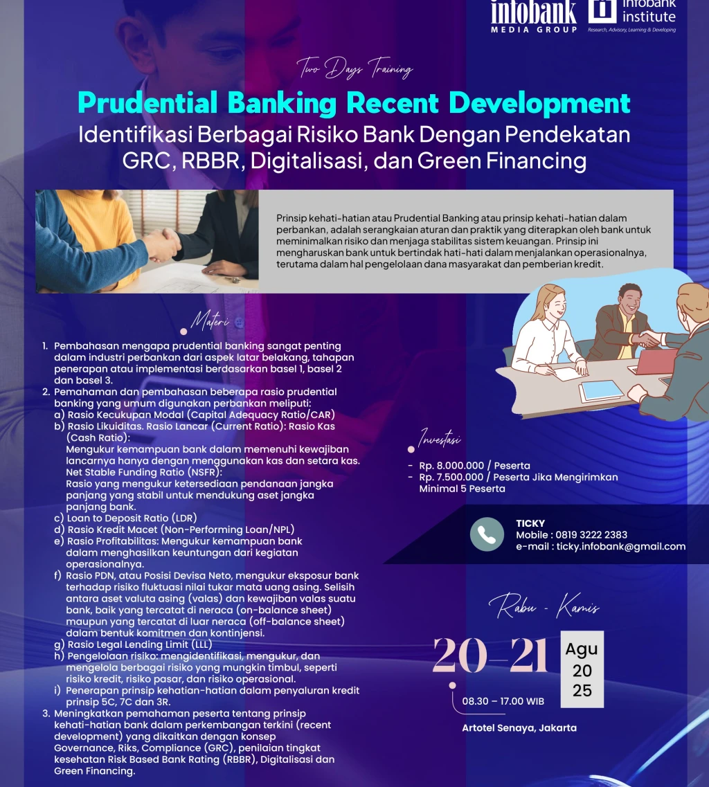 Prudential Banking Recent Development Identifikasi Berbagai Risiko Bank Dengan Pendekatan GRC RBBR Digitalisasi dan Green Financing