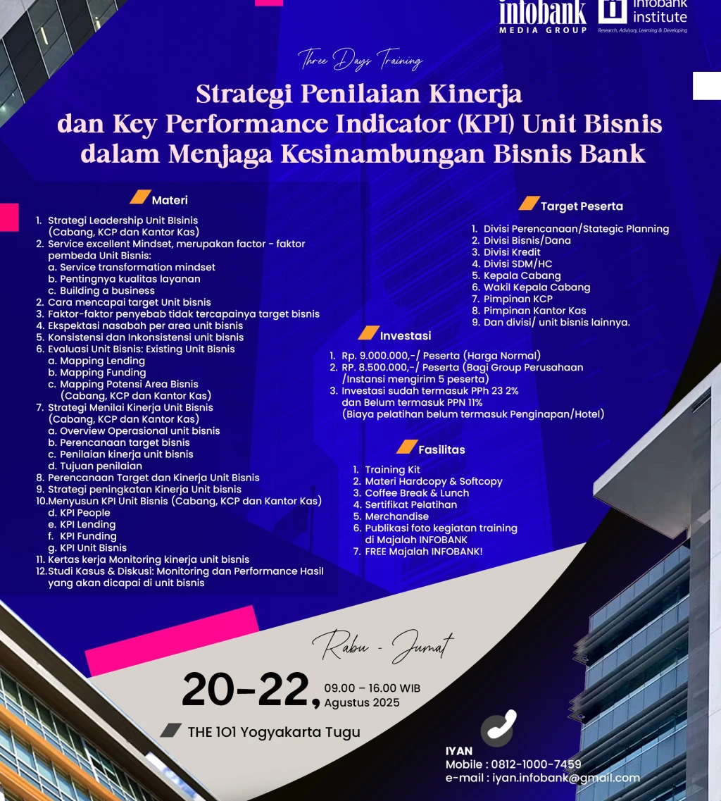 Strategi Penilaian Kinerja dan Key Performance Indicator KPI Unit Bisnis dalam Menjaga Kesinambungan Bisnis Bank