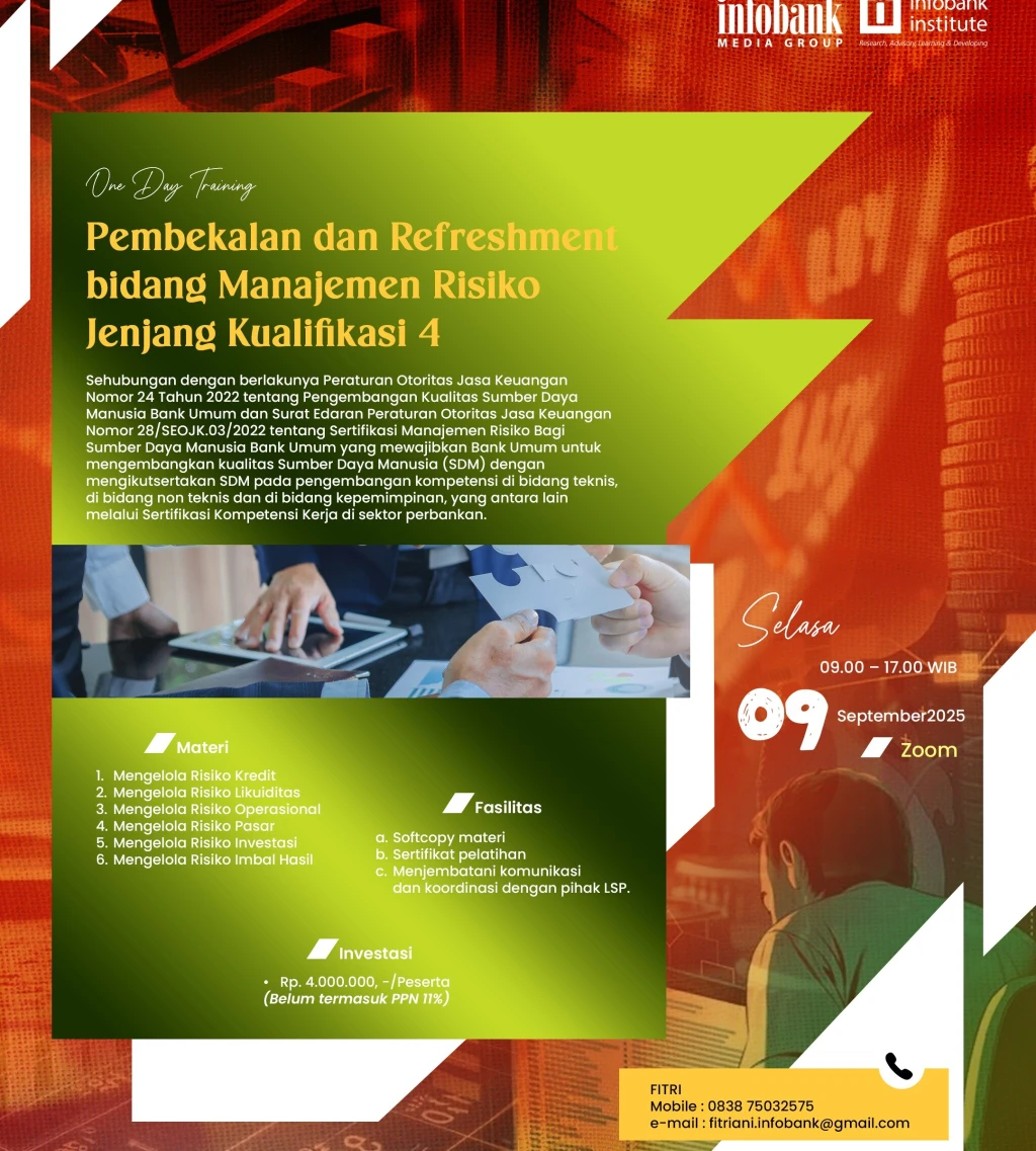 Pembekalan dan Refreshment Bidang Manajemen Risiko Jenjang Kualifikasi 4 