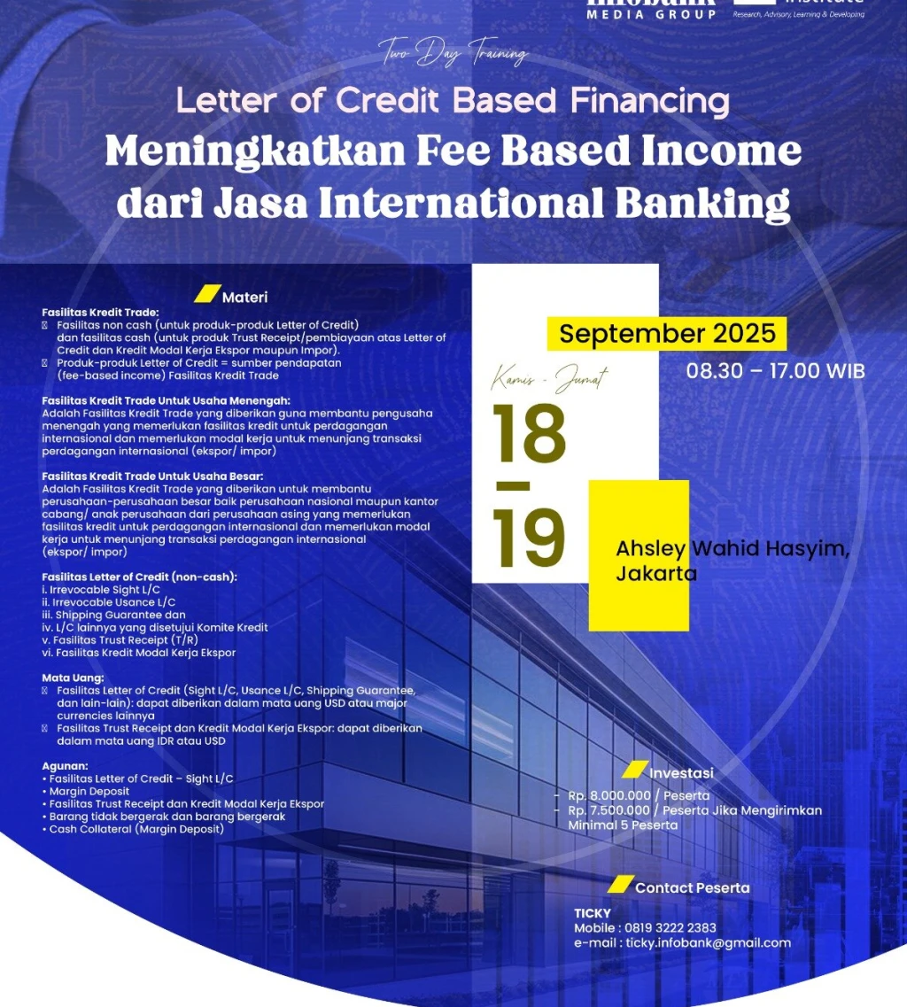 Letter of Credit Based Financing Meningkatkan Fee Based Income dari Jasa International Banking
