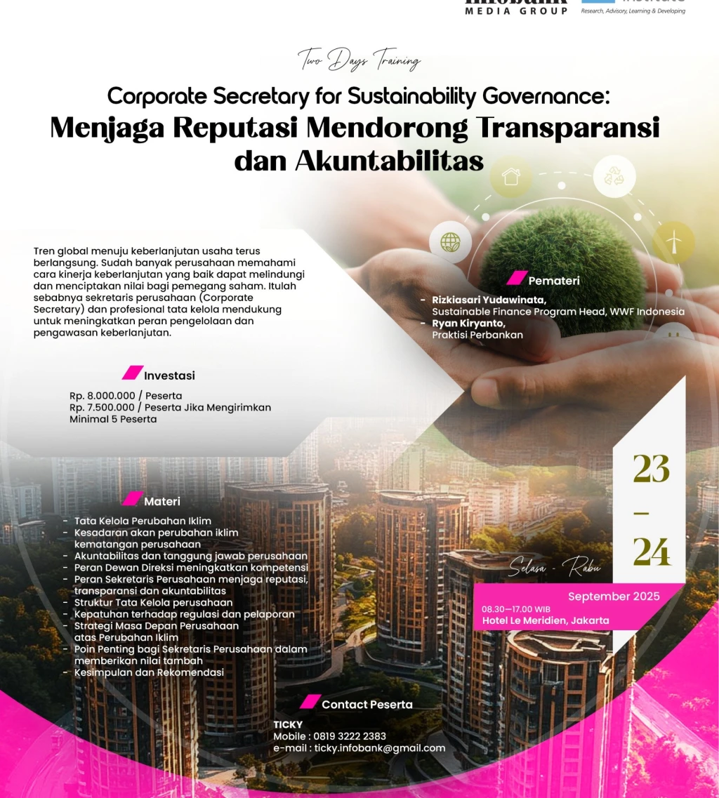 Corporate Secetary for Sustainability Governance Menjaga Reputasi Mendorong Transparansi dan Akuntabilitas