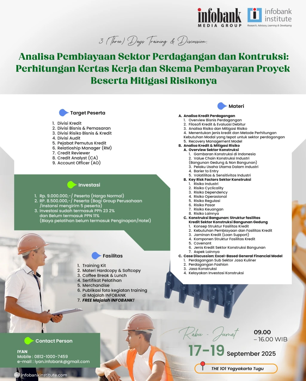 Analisa Pembiayaan Sektor Perdagangan dan Kontruksi: Perhitungan Kertas Kerja dan Skema Pembayaran Proyek Beserta Mitigasi Risikonya