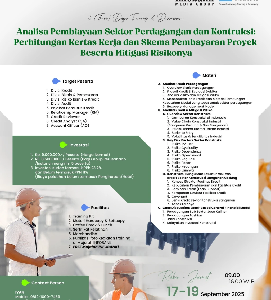 Analisa Pembiayaan Sektor Perdagangan dan Kontruksi Perhitungan Kertas Kerja dan Skema Pembayaran Proyek Beserta Mitigasi Risikonya