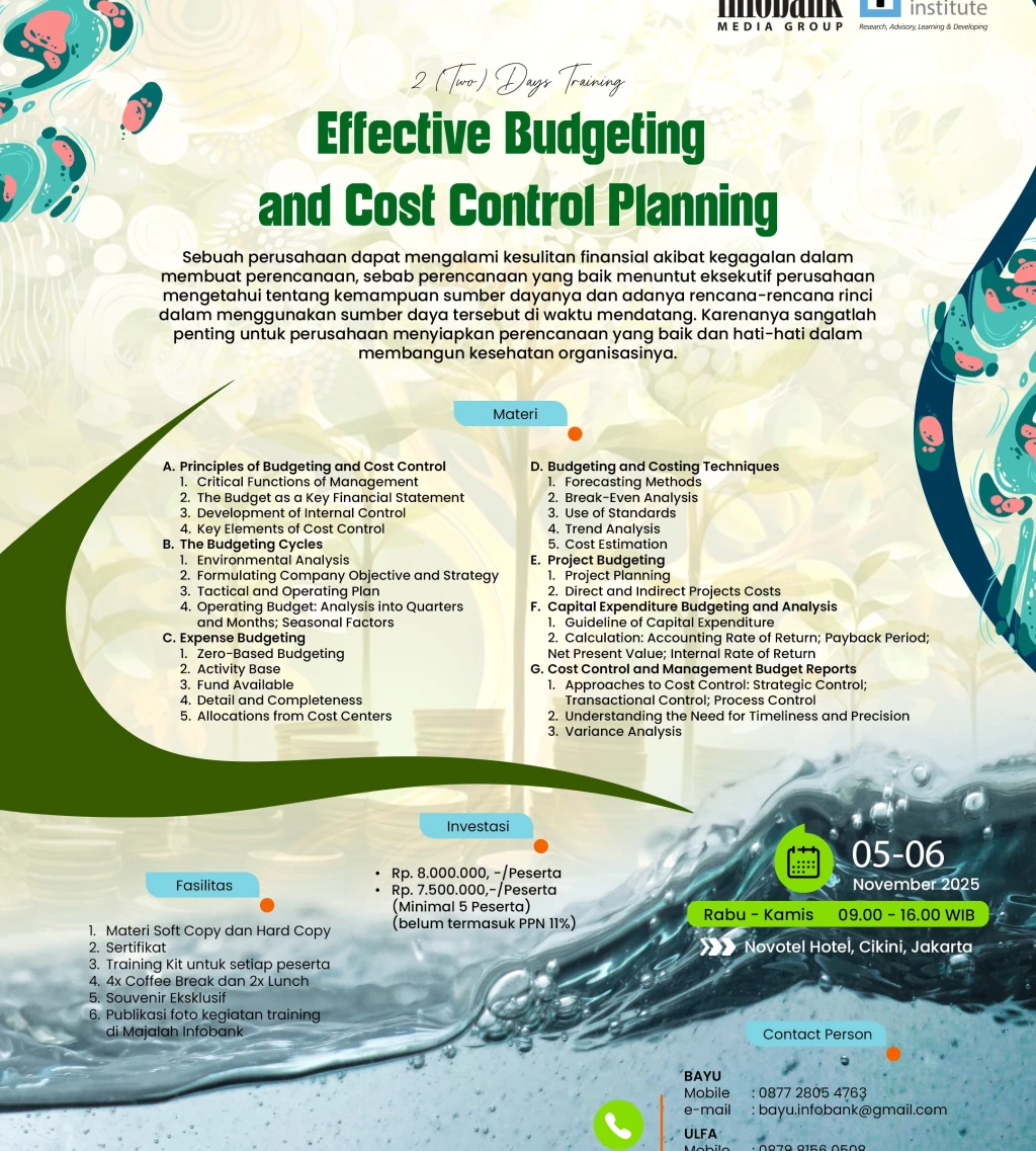 Effective Budgeting and Cost Control Planning