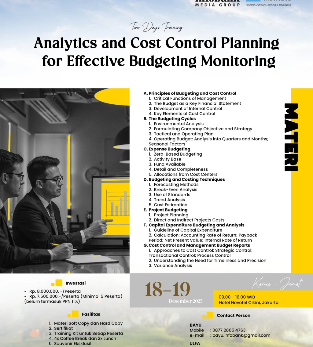 Analytics and Cost Control Planning for Effective Budgeting Monitoring 