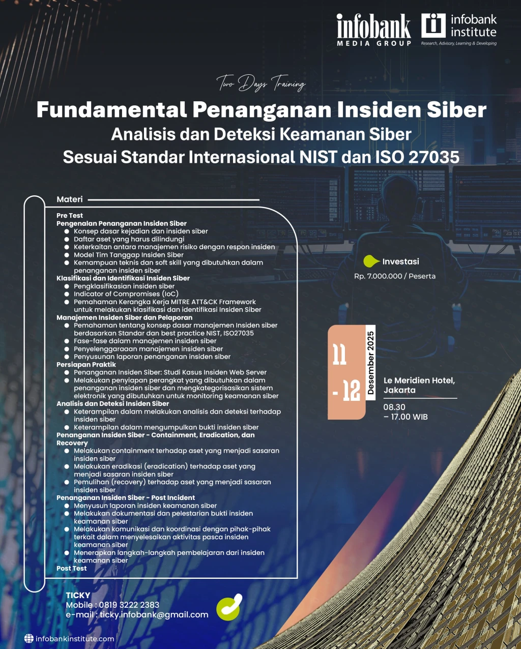 Fundamental Penanganan Insider Siber Analisa dan Deteksi Keamanan Siber Sesuai Standar Internasional NIST dan ISO 27035