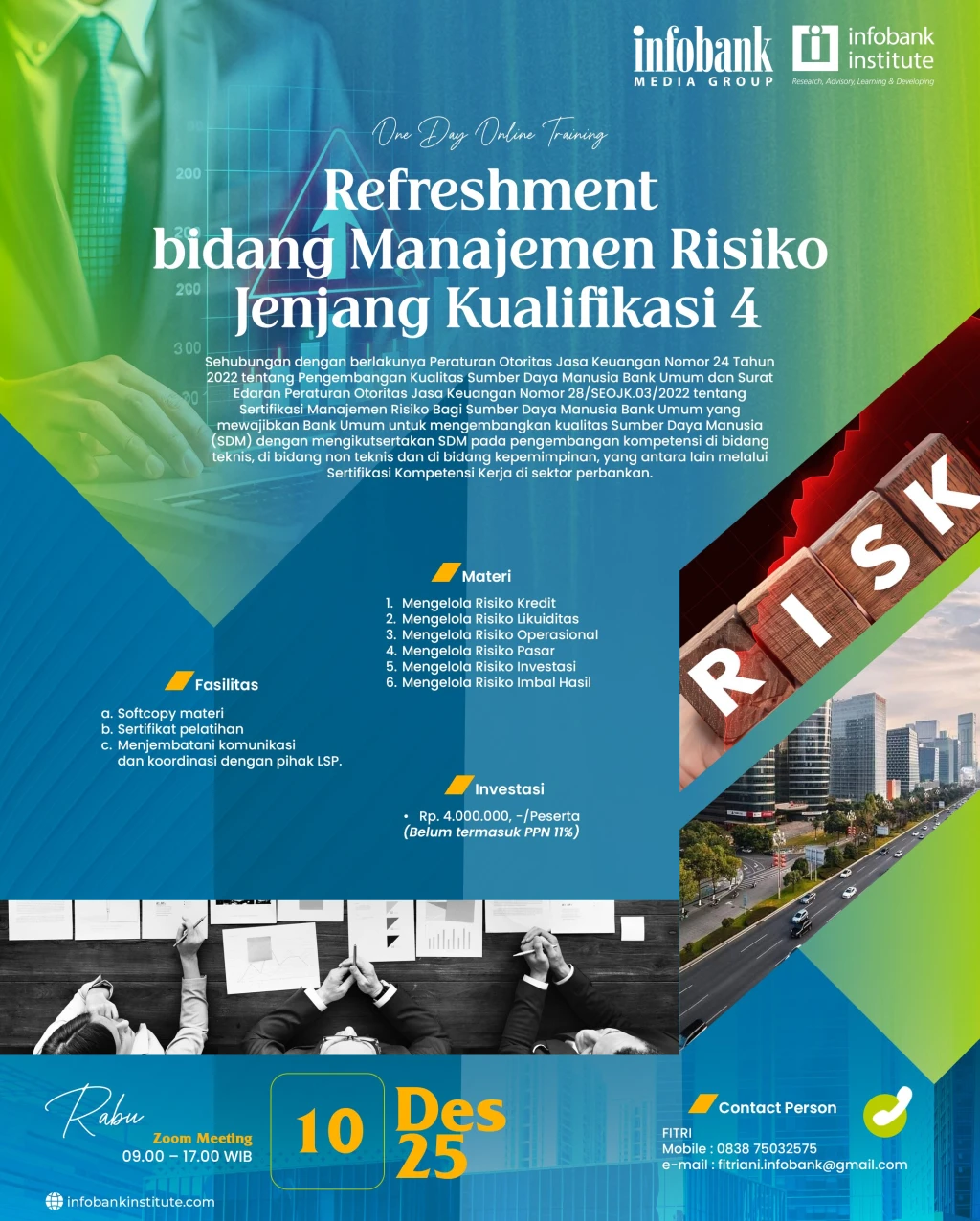 Refreshment bidang Manjemen Risiko Jenjang Kaulifikasi 4