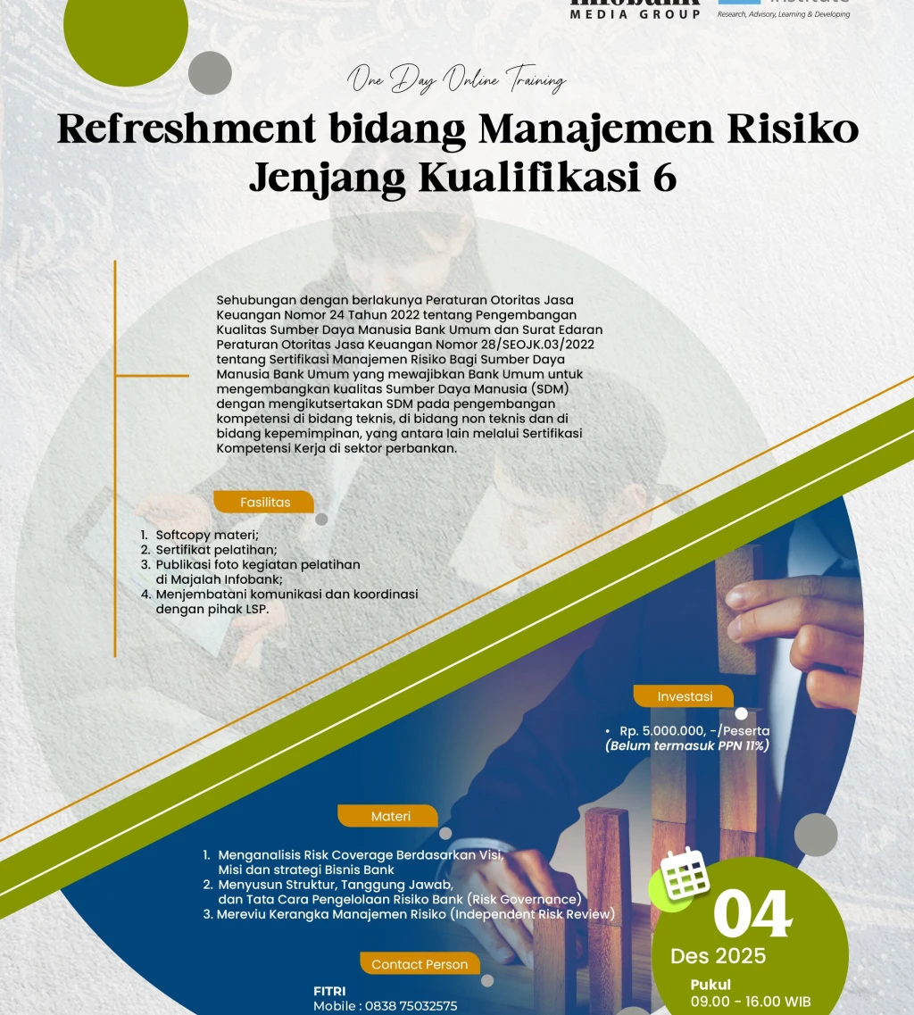 Refreshment bidang Manajemen Risiko Jenjang Kualifikasi 6