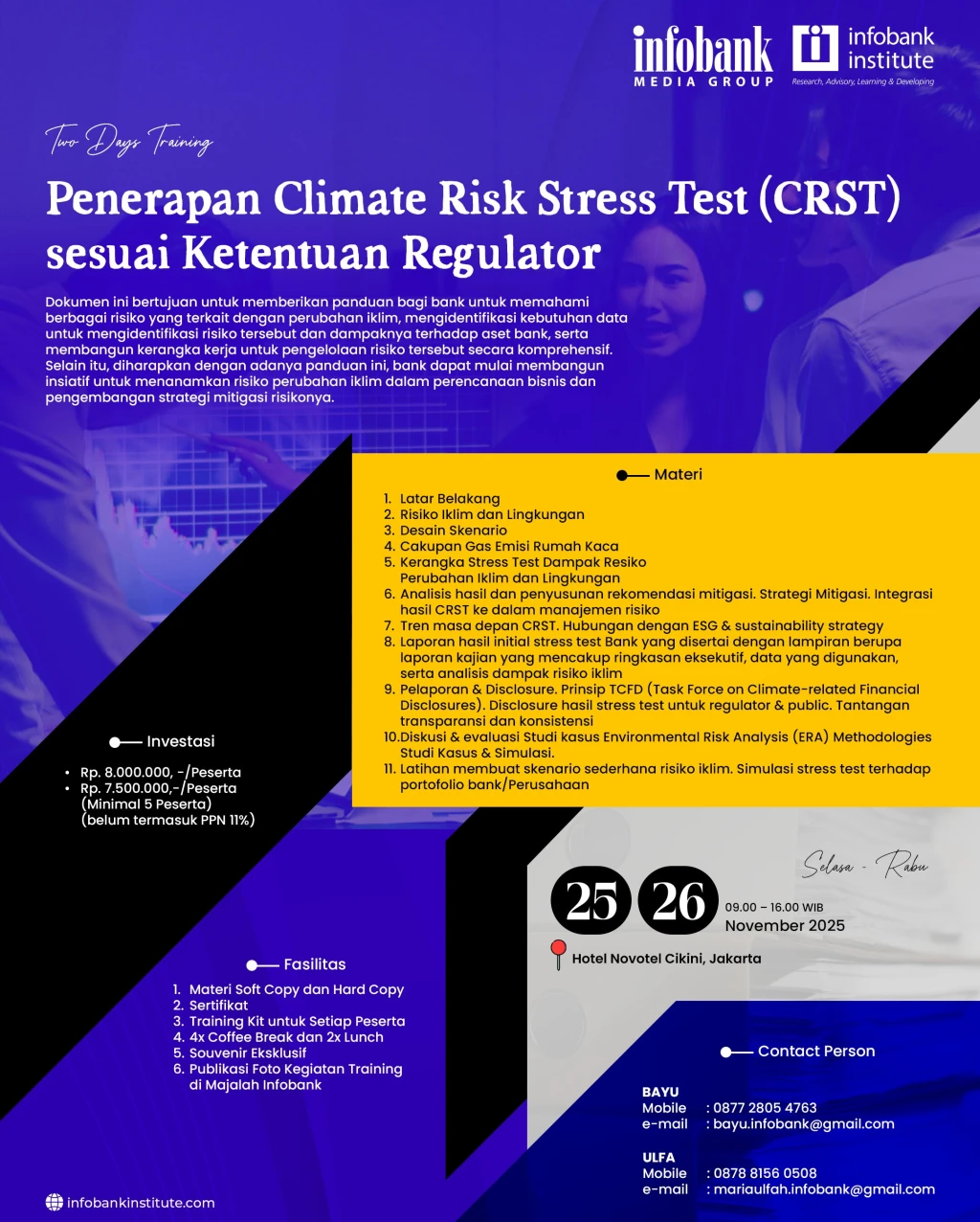 Penerapan Climate Risk Stress Test (CRST) sesuai etentuan Regulator 