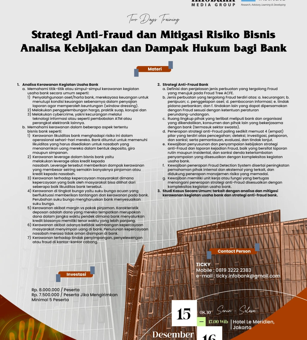 Strategi AntiFraud dan Mitigasi Risiko Bisnis Analisa Kebijakan dan Dampak Hukum bagi Bank 