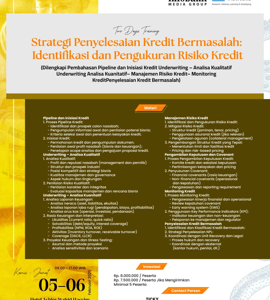 Strategi Penyelesaian Kredit Bermasalah Identifikasi dan Pengukuran Risiko Kredit
