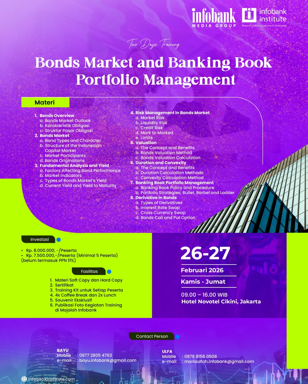 Bonds Market and Banking Book Portofolio Management