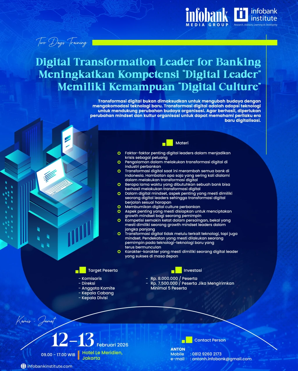 Digital Transformation Leader for Banking Meningkatkan Kompetensi "Digital Leader" Memiliki Kemampuan 