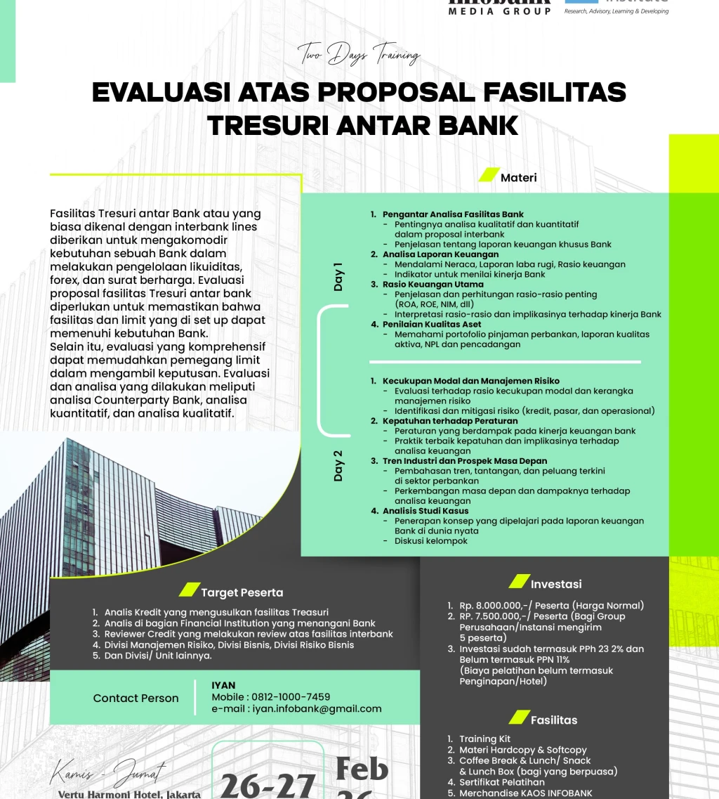 Evaluasi Atas Proposal Fasilitas Tresuri Antara Bank