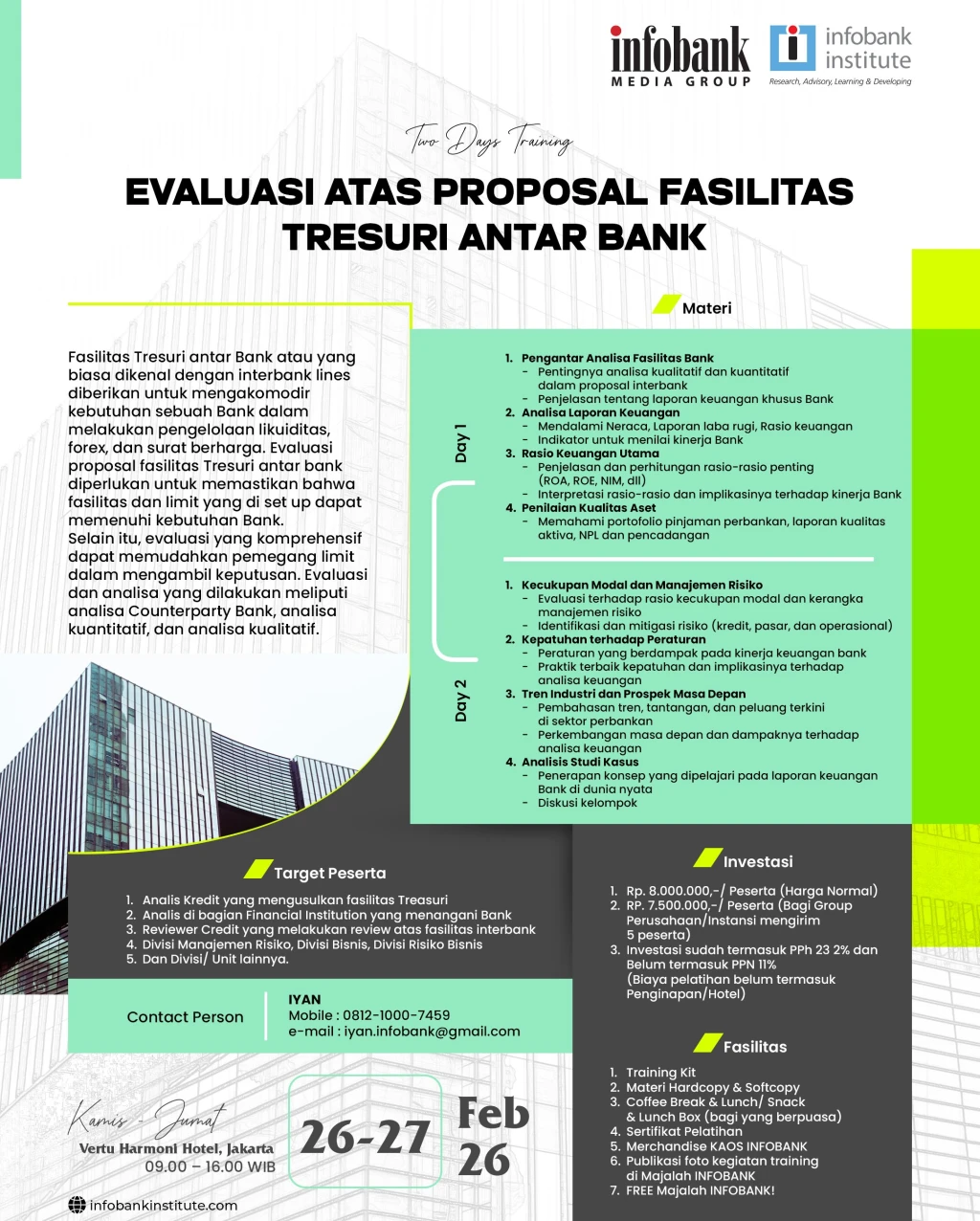 Evaluasi Atas Proposal Fasilitas Tresuri Antara Bank