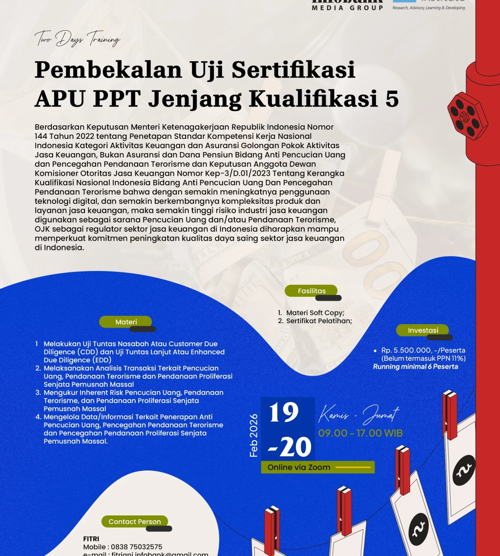 Pembekalan Uji Sertifikasi APU PPT Jenjang Kualifikasi 5