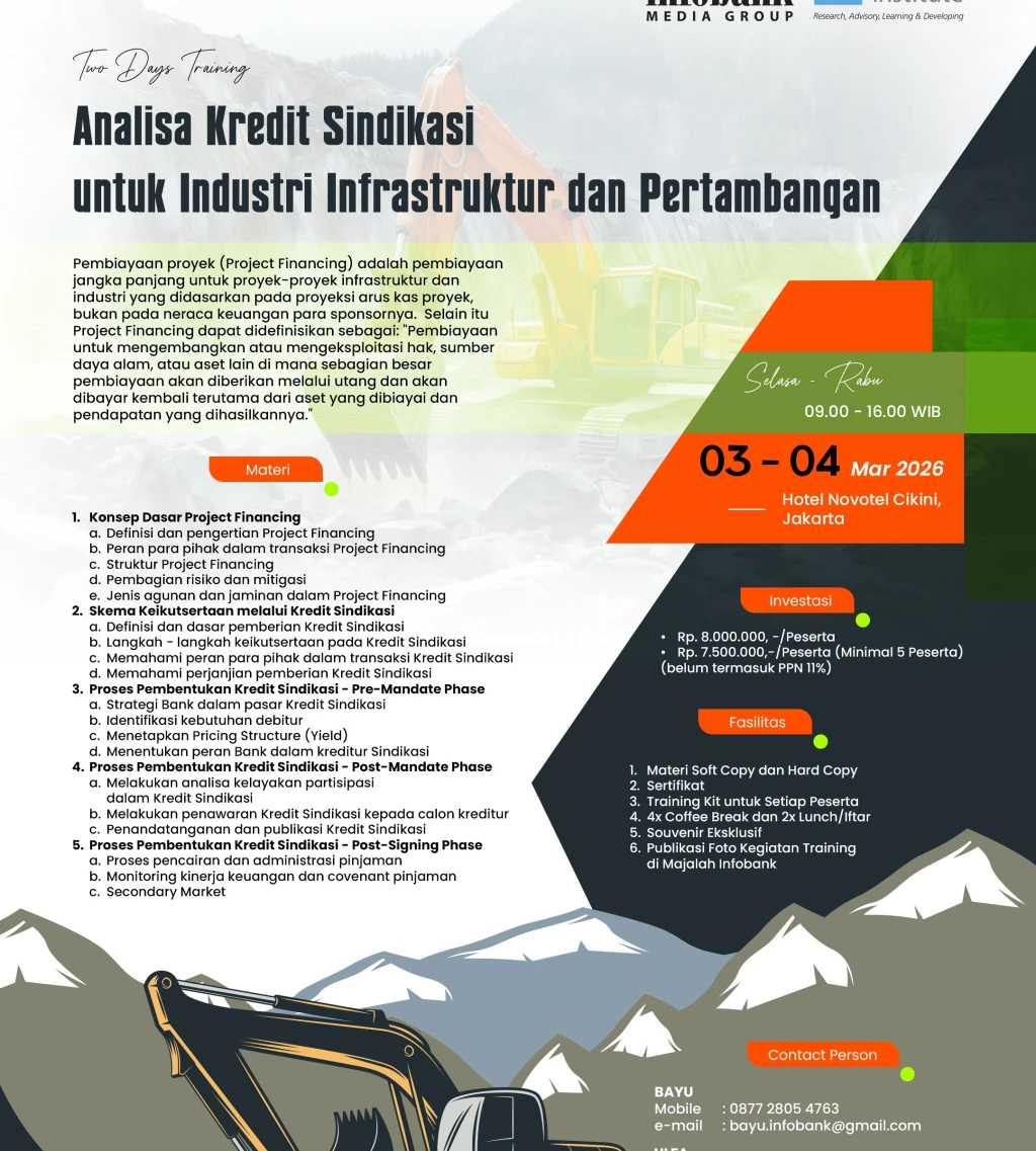 Analisa Kredit Sindikasi untuk Industri Infrastruktur dan Pertambangan