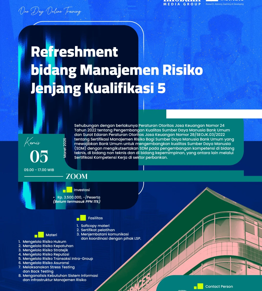 Refreshment bidang Manajemen Risiko Jenjang Kualifikasi 5